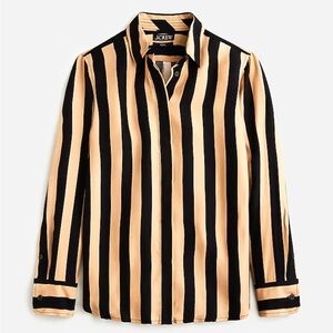 J Crew Classic-fit cupro-blend shirt in stripe